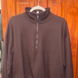Men's Brown Half-Zip Sweater